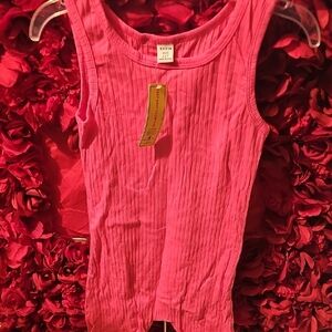 SHEIN NWT Girls Pink Ribbed Tank One Piece Romper Size 11 Years